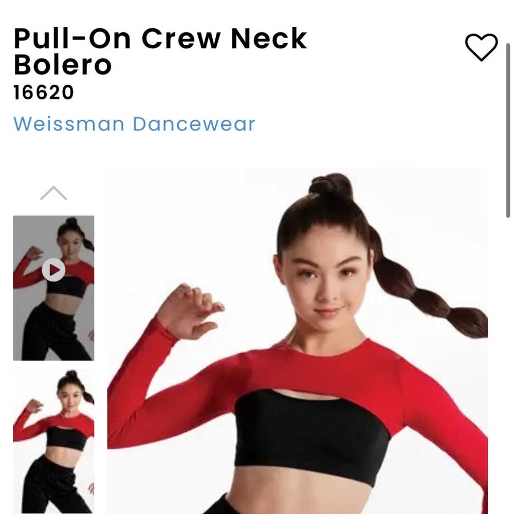 Weissman Pull-On Crew Neck Bolero 16620 red